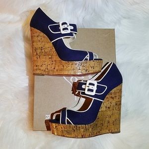 Christian Louboutin Melides Mistolino Cork Wedges